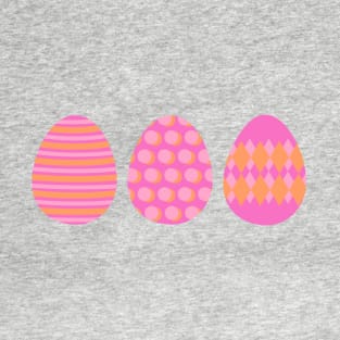 Eggspert Easter Eggs - Decorated Eggs in Pink and Orange T-Shirt